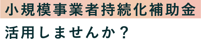 小規模事業者持続化補助金、IT導入補助金活用しませんか？